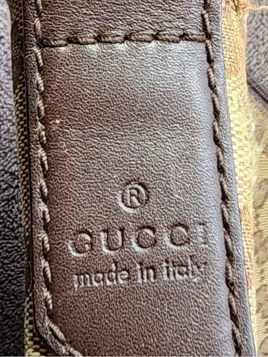 Gucci Beige and Brown GG Canvas Shoulder Pouch - Picture 8 of 8